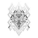 Diamond tattoo design idea