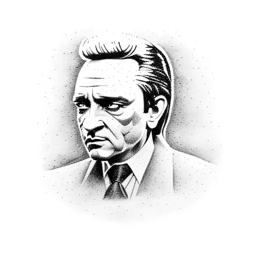 johnny cash tattoo design idea