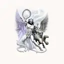 hades posideon and zeus with their weapons  tattoo design idea