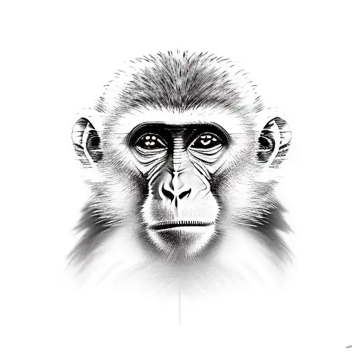 monkey tattoo design idea