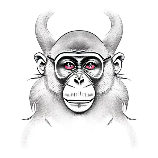 monkey tattoo design idea