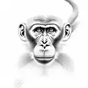 monkey tattoo design idea