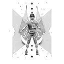 runner with Mexican flag tattoo design idea