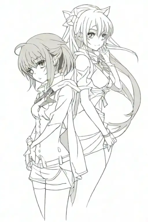 rias gremory and akeno himejima tattoo design idea