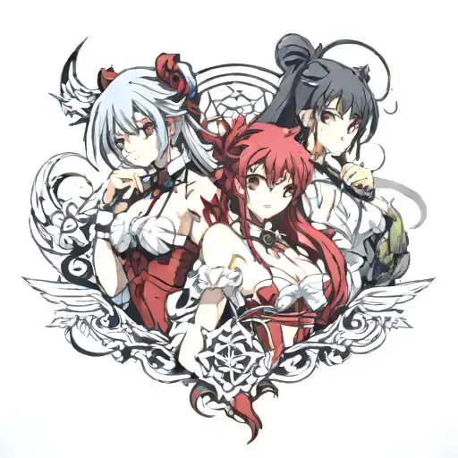 Rias gremory and akeno himejima sexy  tattoo design idea