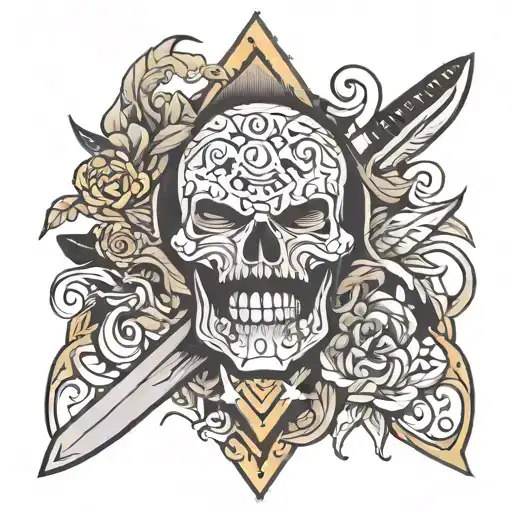 Loco Machete tattoo design idea
