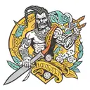 Loco Machete tattoo design idea