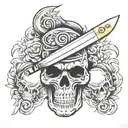 Loco Machete tattoo design idea