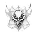 black magic ghost tattoo design idea