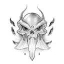 black magic ghost tattoo design idea