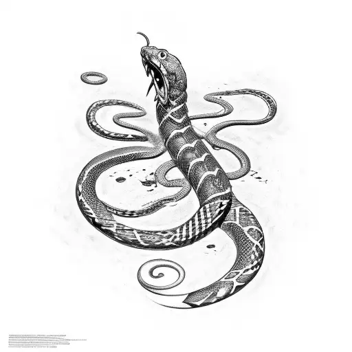 serpent sous poitrine tattoo design idea