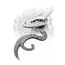 serpent sous poitrine tattoo design idea