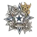 dallas cowboys symbol and Corinthians soccer team symbol  tattoo design idea