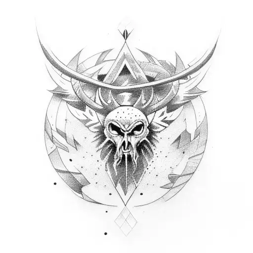 cover up for a thick  sagitarius tattoo tattoo design idea