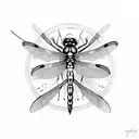 Dragonfly tattoo design idea