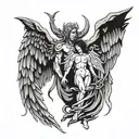 angel and devil wing demon angel tattoo design idea