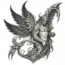 angel and devil wing demon angel tattoo design idea