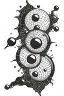 black spheres tattoo design idea