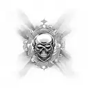 skulls pilled up tattoo design idea