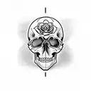 skulls pilled up tattoo design idea