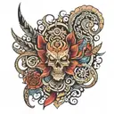 picture of win in  konkor  tattoo design idea