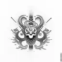 Snake itachi tattoo design idea