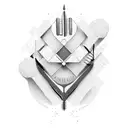 Barber tools forming a intricate geometric pattern tattoo design idea