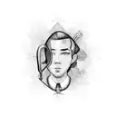 Barber tools forming a intricate geometric pattern tattoo design idea