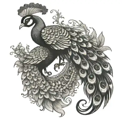 murugan vel peacocks features tattoo design idea