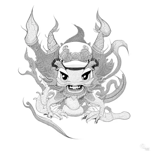 mushu mulan tattoo design idea