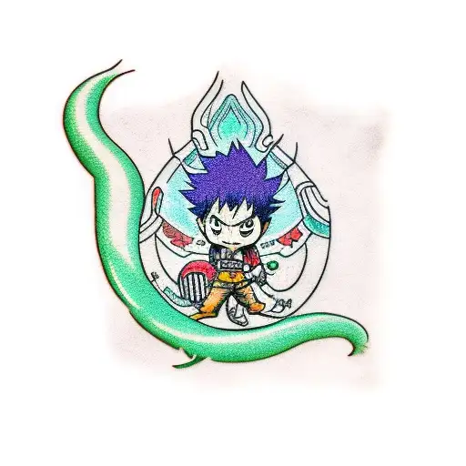 deku using his powers tattoo design idea