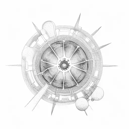 dharma wheel tattoo design idea