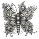 mechanical moth tattoo tattoo design idea
