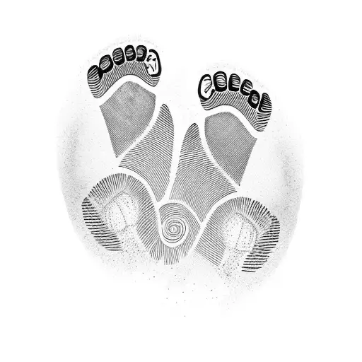 a footprint and my kids name "Amelia" tattoo design idea