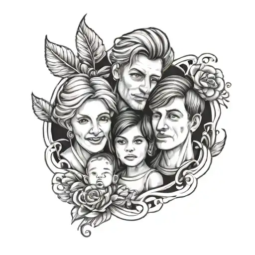 tattoo that shows family of 3 me,my mom and my brother tattoo design idea