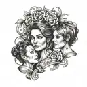 tattoo that shows family of 3 me,my mom and my brother tattoo design idea