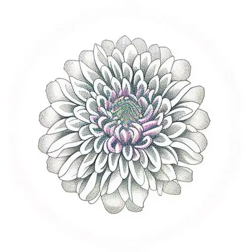 chrysanthemum tattoo design idea