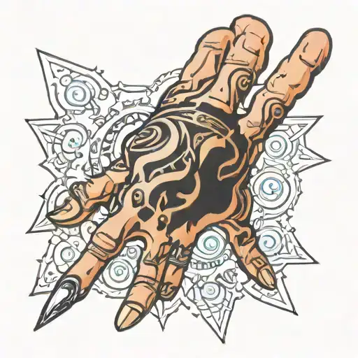 Edward Elric automail hand reaching tattoo design idea