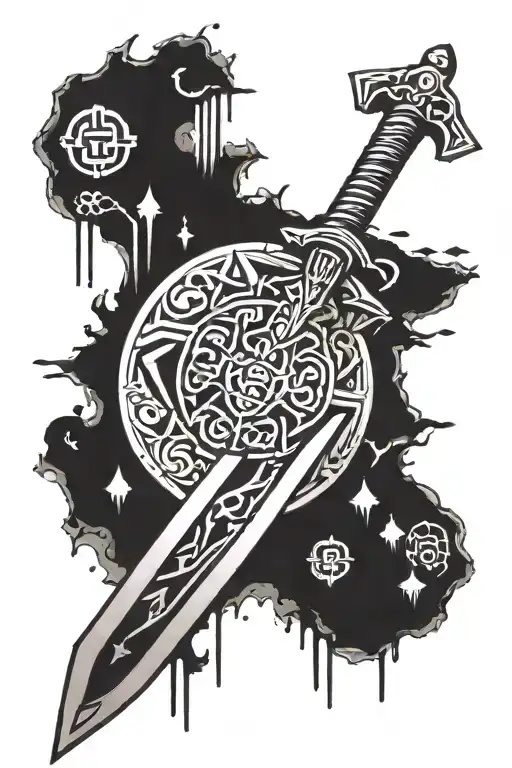 Zelda master sword tattoo design idea