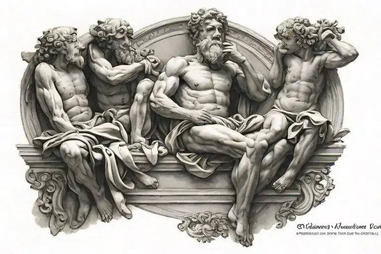 michelangelo and classic artists heaven chosen tattoo design idea