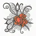 CONTINUE word tattoo in cursive but the O is heart, the T is a cross and I is a semicolon tattoo design idea