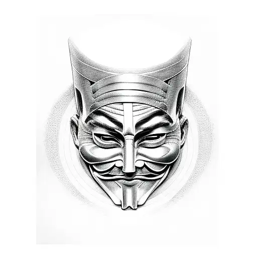 v for vendetta tattoo design idea