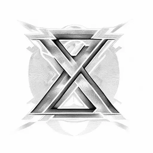 combination of letters I and Z tattoo design idea