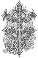 Vampire Ankh cross tattoo design idea