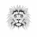 angry lion tattoo design idea