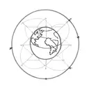 flat earth tattoo design idea
