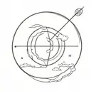 flat earth tattoo design idea