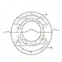 flat earth tattoo design idea