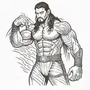 ROMAN REIGNS tattoo design idea