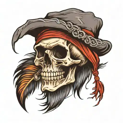 The skull in the beanie hat tattoo design idea